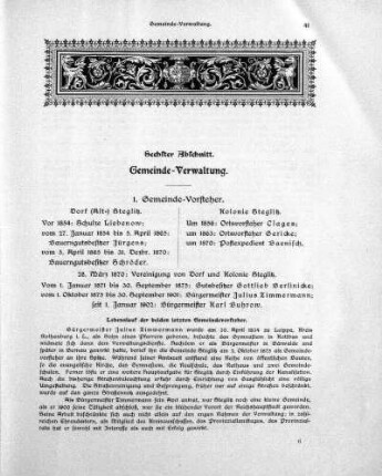 Sechster Abschnitt. Gemeinde-Verwaltung