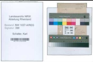 Entnazifizierung Karl Schaller , geb. 13.12.1903 (Ingenieur)