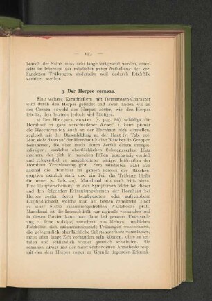 3. Der Herpes corneae.