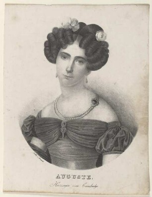 Bildnis der Augusta (Wilhelmine Luise), Herzogin von Cambridge, geb. Prinzessin von Hessen-Kassel