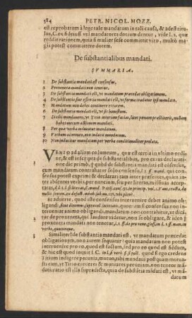 De substantialibus mandati.