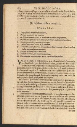 De substantialibus mandati.