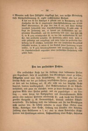 Von den persönlichen Rechten.