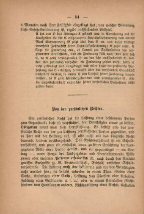 Von den persönlichen Rechten.