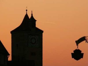 Burgturm, abends