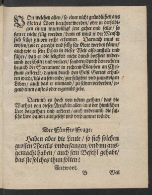 Die Fünffte Frage:
