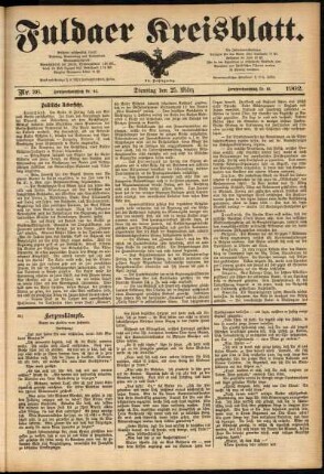 Ausgabe vom Dienstag, den 25. März 1902.