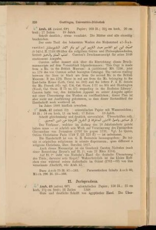 II. Jurisprudenz. [4° Cod. Ms. arab. 48 - 4° Cod. Ms. arab. 51]
