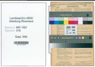 Entnazifizierung Willi Gast, geb. 08.06.1908 (Kraftfahrer)