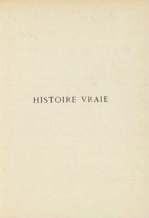 Histoire vraie