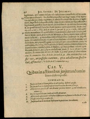 Cap. V. Quibus in actionibus iusiurandum in litem deferri possit.