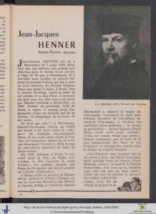 Jean-Jacques Henner, Artise-Peintre alsacien.