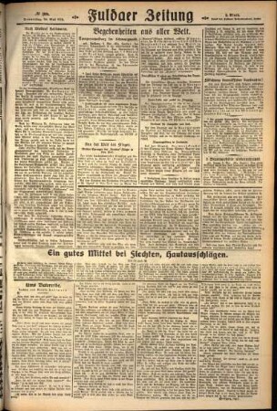 Zweite Ausgabe vom Donnerstag, den 10. Mai 1928.