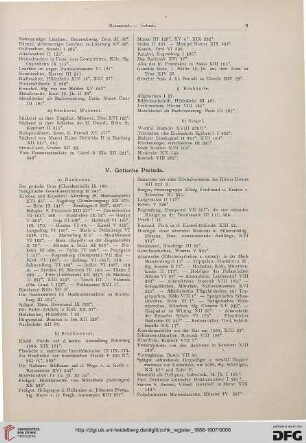 V. Gothische Periode
