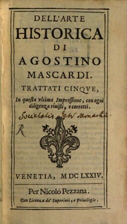 Dell'arte historica