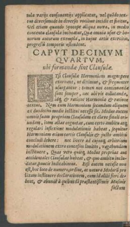 Caput Decimum Quartum ubi formandae sint Clausulae.