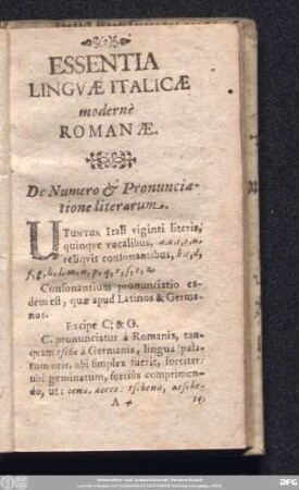 De Numero & Pronunciatione literarum.