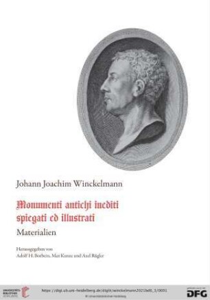 Band 6,3: Schriften und Nachlaß: Monumenti antichi inediti spiegati ed illustrati : Materialien