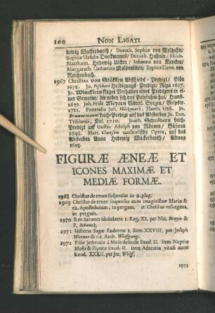 Figurae Aeneae Et Icones Maximae Et Mediae Formae. [u.a.]