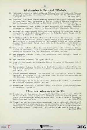 Schnitzereien in Holz und Elfenbein (Nr. 341-353)