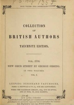 New grub street : a novel, 2