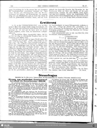 Steuerfragen
