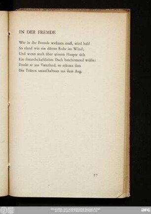 In Der Fremde