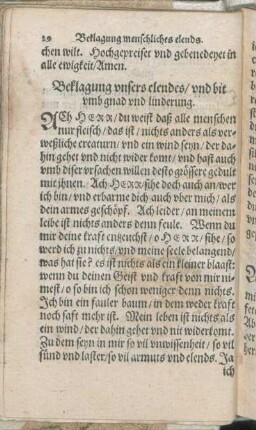 Beklagung vnsers elendes/ vnd bit vmb gnad vnd linderung.