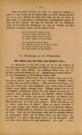 IV. Beziehungen zu den Mitmenschen