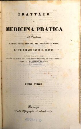 Trattato di medicina pratica. 3