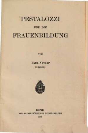 Pestalozzi und die Frauenbildung