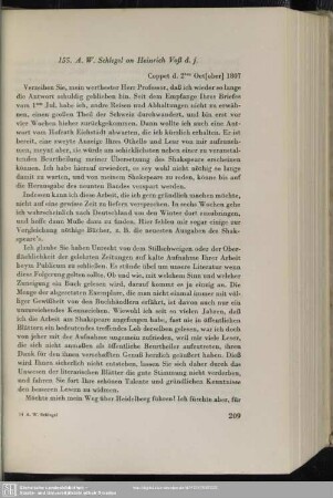 August Wilhelm von Schlegel an Johann Heinrich Voß, Coppet, 02.10.1807