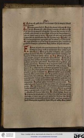 Factum est post triduum... Luce secundo. Actuum primo scribit Cepit Ihesus... Et beatus Gregorius inquit Omnis Christi actio christiani hominis est instructio...