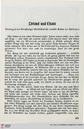 Livland und Elsass