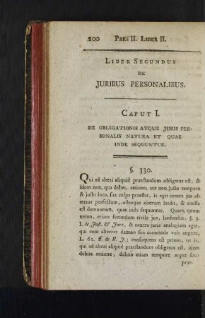Liber Secundus De Juribus Personalibus.