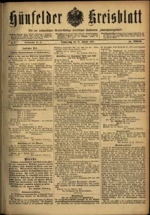 Ausgabe vom Donnerstag, den 16. Januar 1919.