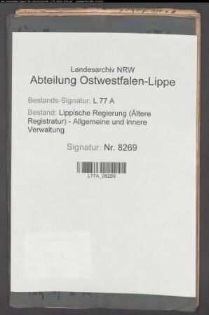 Straßenbau.- Straßenzug III, Distrikt 6.- Umlegung der Straße am Niederntor vor Blomberg, Bd. 2