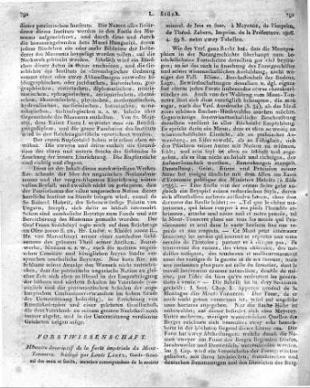 [Einführung in die Rubrik:] Forstwissenschaft.