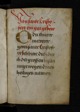 Gebet zum hl. Christophorus, dt.