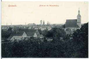 Groitzsch. Blick von der Wiprechtsburg auf Groitzsch