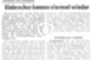 Einbrecher kamen viermal wieder
