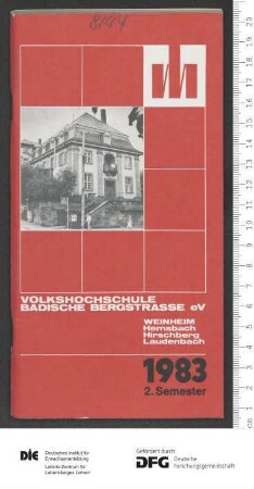 Programm 2. Semester 1983