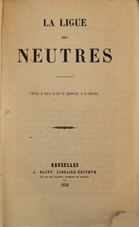 La ligue des neutres