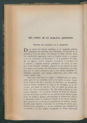 Historia del castellano en la Argentina
