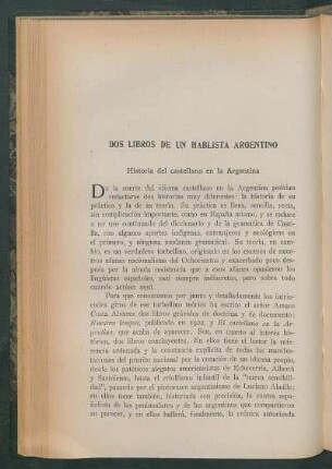 Historia del castellano en la Argentina