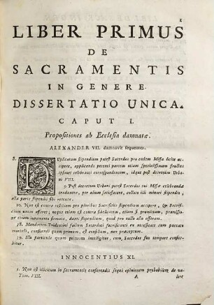 Theologia Christiana Dogmatico-Moralis, 8. De Sacramentis in genere : item de Baptismo, Confirmatione, et Eucharistia