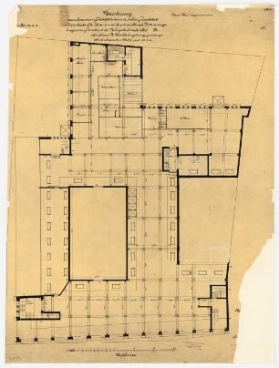 Warenhaus Wertheim, Rosenthaler Straße/Sophienstraße, Berlin 2. Bauabschnitt: Gesamtgrundriss 4.OG, 1:100