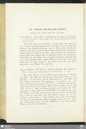 3 N. Stehende und fliessende Gewässer