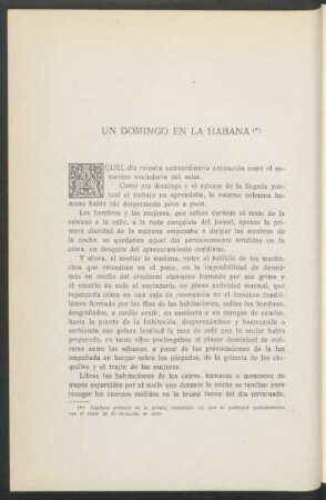Un domingo en La Habana : (Fragmento de la novela "El tormento de vivir")