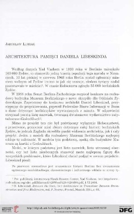 16: Architektura pamięci Daniela Libeskinda